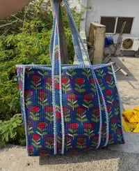 Image 7 of Cotton Quilted Tote