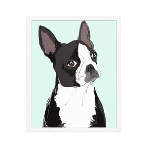 Image of BOSTON TERRIER FRAMED ART