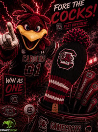 Image 3 of South Carolina GAMECOCKS custom Golf Club Cover hand knit logo College football fan  gift-1e880226
