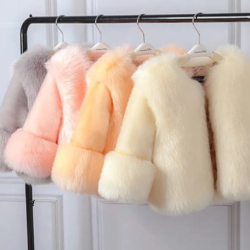 Image of 'Faux Fur Trim' Coat 