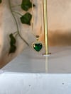 Princesa Green Emerald Heart Diamond 14K Gold Plated Necklace