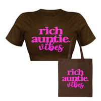 Rich Auntie Vibes Crop T-shirt & Tote Bag 💕