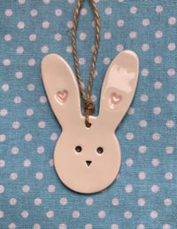 Image 9 of Handmade Ceramic Big Ear Bunny Tag. 