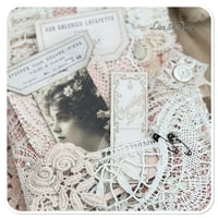 Image 6 of slow stitch kit - Rose Fabric sewing book and needle book