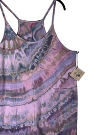 Image 5 of S/M Cotton Blend Knit Pocket Jumpsuit in Muted Agate Ice Dye