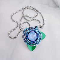 Image 6 of Petal to the Metal Capture Crystal Rose Pendant