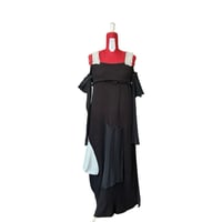 Image 1 of Upcycled Deconstructed Off-Shoulder Maxi Dress – One of a Kind