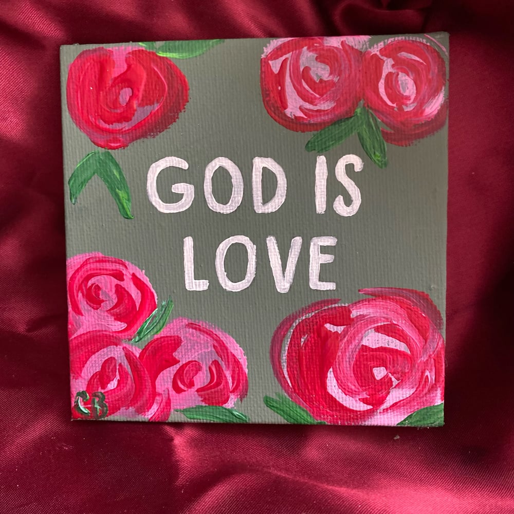 Image of God is love - Mini with roses