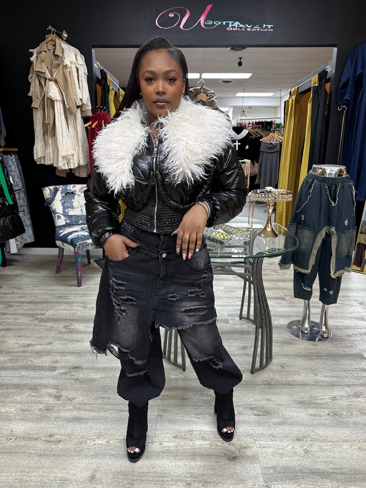 Image of Faux Collar Bomber