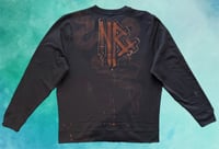 Image 2 of “CRYING WAVES” CUSTOM PAINTED PULLOVER SWEATER SIZE LARGE