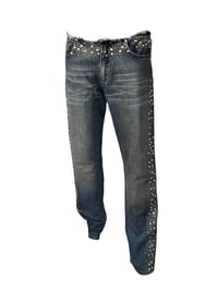 Image 1 of Voyage London crystal studded boyfriend jeans