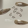silver star barrette hair clips  