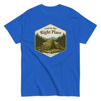 Image 7 of Unisex classic tee, Lost in the Right Place T-Shirt | Camping Explore Outdoor Graphic Tee
