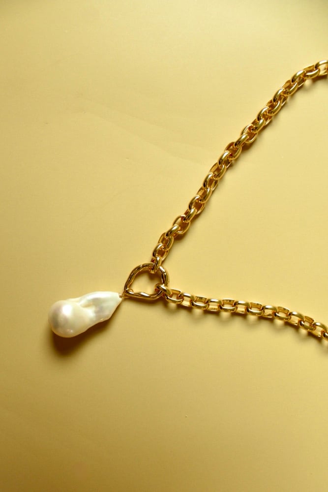 Image of Chunky links necklace - option to add pearl 