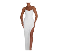 Image 1 of Elegant High Side Split Dress
