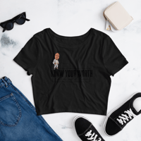 Image 3 of Know Your Worth Women’s Crop Tee