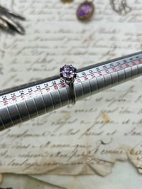 Image 1 of Bague en argent massif et améthyste, années 40-50, taille 59