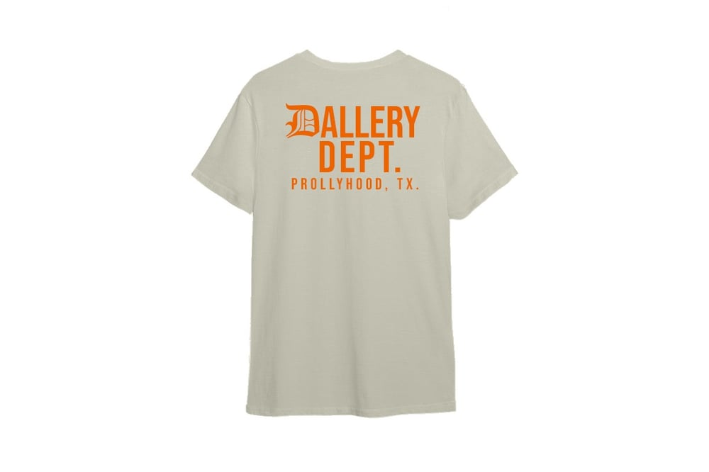 Image of DALLERY DEPT TEE (NATURAL/ORANGE)