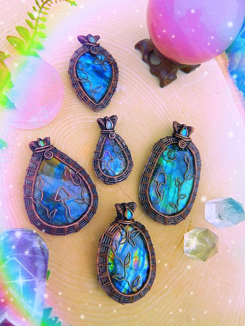 Labradorite Butterfly Pendant 🦋