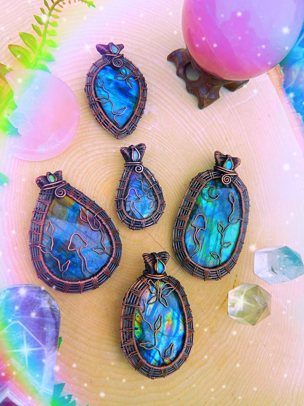 Labradorite Butterfly Pendant 🦋