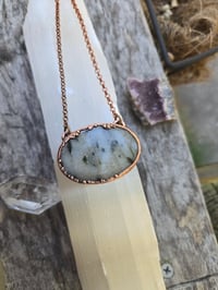 Image 1 of Electroformed Green tourmaline in quartz necklace 01