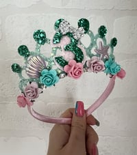 Image 1 of Teal And Green Mermaid Tiara