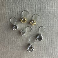 Image 4 of #11 Drop Earring with Pearl  ( Silver & Gold) 