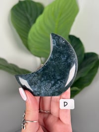 Image 4 of MOSS AGATE SELF STANDING MOONS