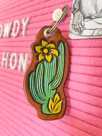 Yellow and Green Cactus Keychain 