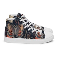 Image 5 of Grunge Goth Style Cottagecore Moth Women’s high top canvas shoes