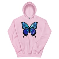 Image 7 of Unisex Hoodie “Blue Butterfly”