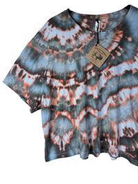 Image 3 of XXL Crop Tee in Ember Ice Dye
