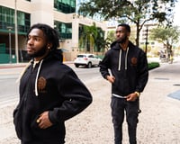 Image 2 of Signature Black and Brown Premium Zip Up Hoodie  