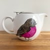 Pink Robin Teapot