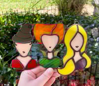 Image 1 of Stained Glass Hocus Pocus Witches