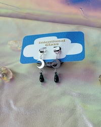 Image 1 of Silver Crescent Earrings