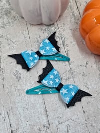 Image 2 of Glow in the Dark Bat Hair Clips