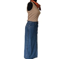 Image 2 of Gloria Vanderbilt Denim Button Front Maxi Skirt - Size 8 