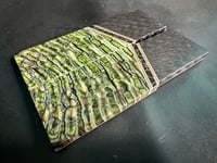 Image 3 of Crosscut Carbon Fiber & Mammoth Tooth Segmented Knife Scales 