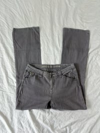 Image 2 of 00s Gray flared jeans // 40