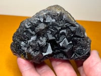 Image 2 of Large Black Rose Fluorite Red UV Specimen | Pakistan #2847