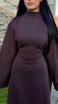 Image 2 of Chocolate sculpt abaya