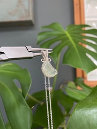 Image 2 of Silver Citrine Moon Crystal  Necklace
