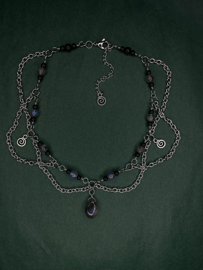 “Labradorite Teardrop” Necklace 