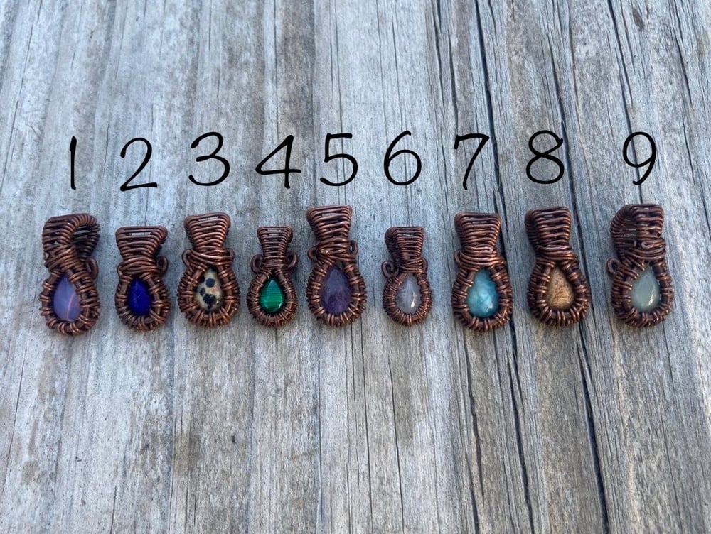 Image of Mini Wire Wrapped Crystal Pendant 
