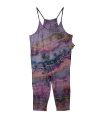 Image 6 of L/XL Cotton Blend Knit Pocket Jumpsuit in Muted Geode Ice Dye