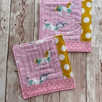 Image 2 of “Pick Your Favorite” Scrappy Quilted Coaster