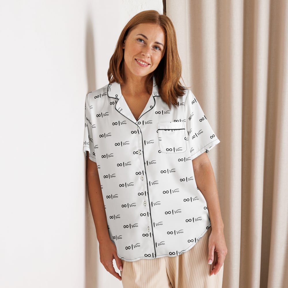 Image of VARNA® All-over print women’s short sleeve pajama top