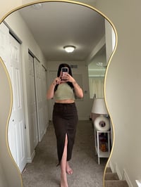 Brown Denim Skirt