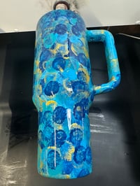 40oz Stan splatter blue gold 